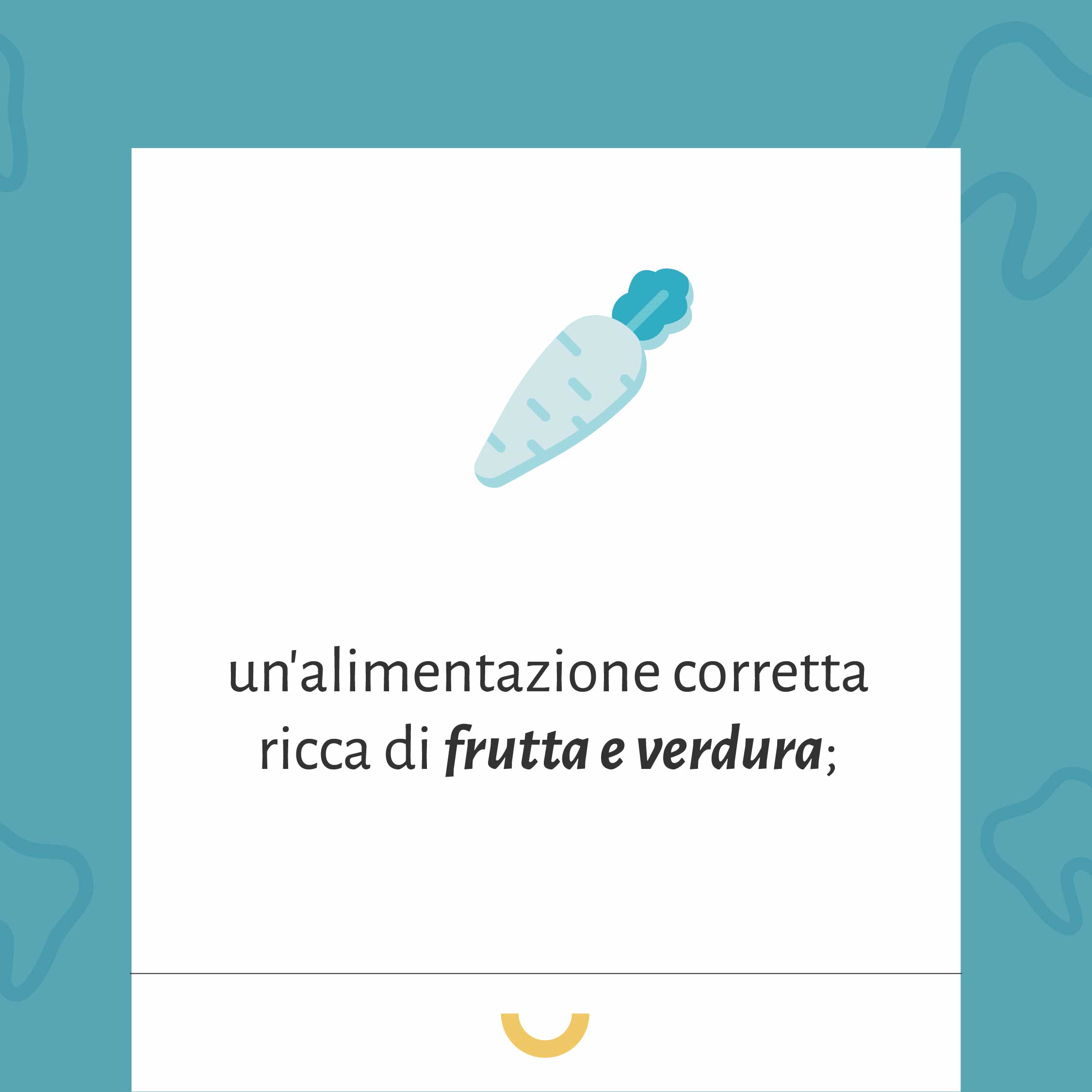 alimentazione ricca di frutta e verdura